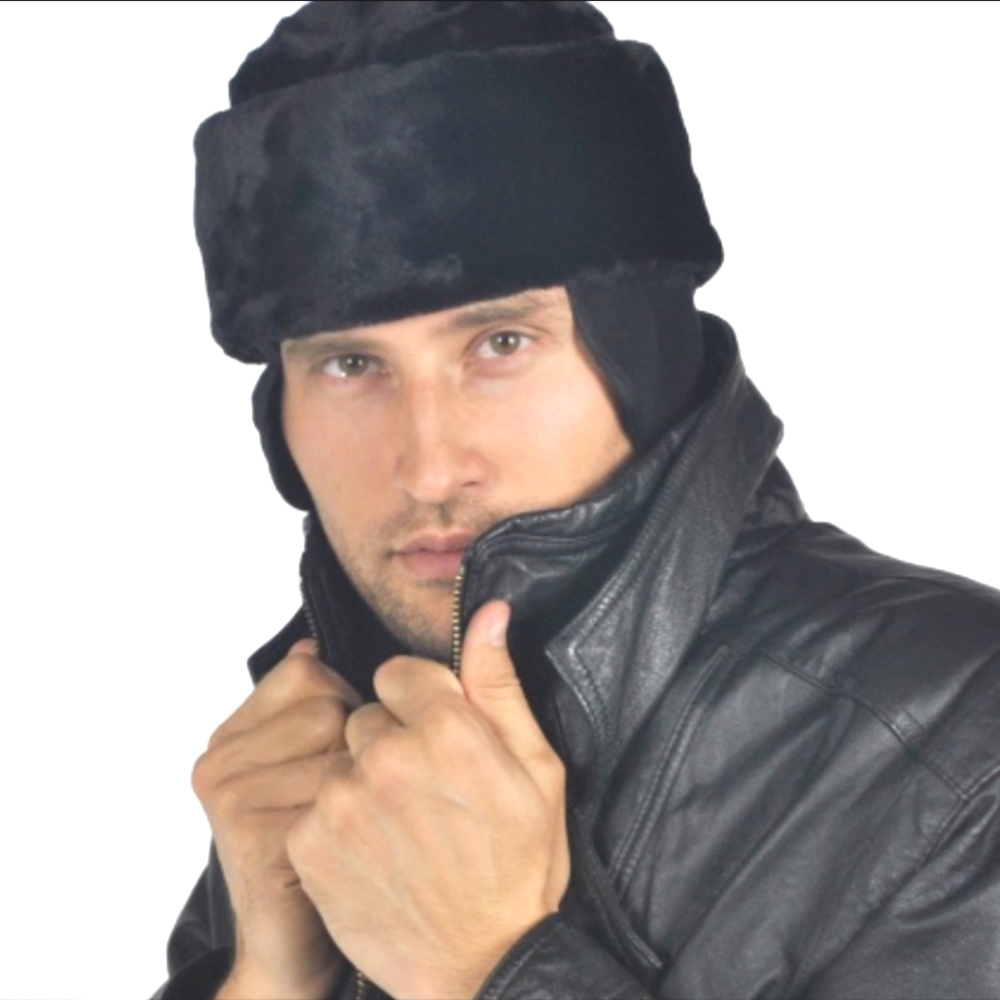 Jaxon Russian Cossack Faux Fur Vintage Black Unisex Hat Size Midium